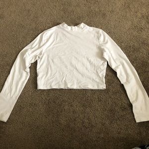 Charolette Russe cropped white long sleeve